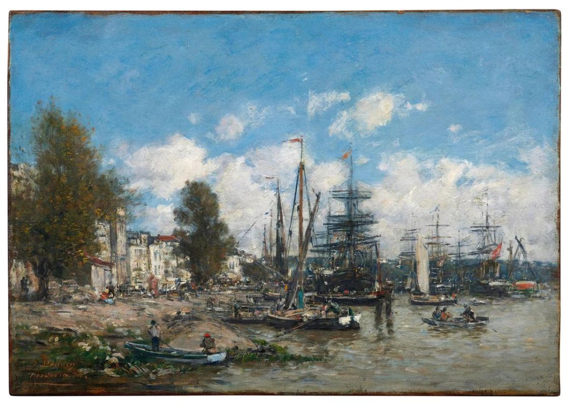 Un chef-d'œuvre de Boudin aux enchères : Bordeaux, les quais à Paris