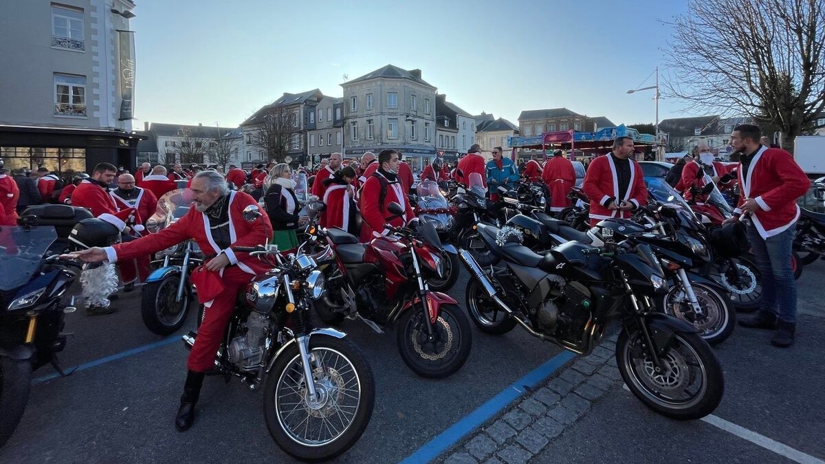 Des motards en Père Noël pour une noble cause à Fécamp