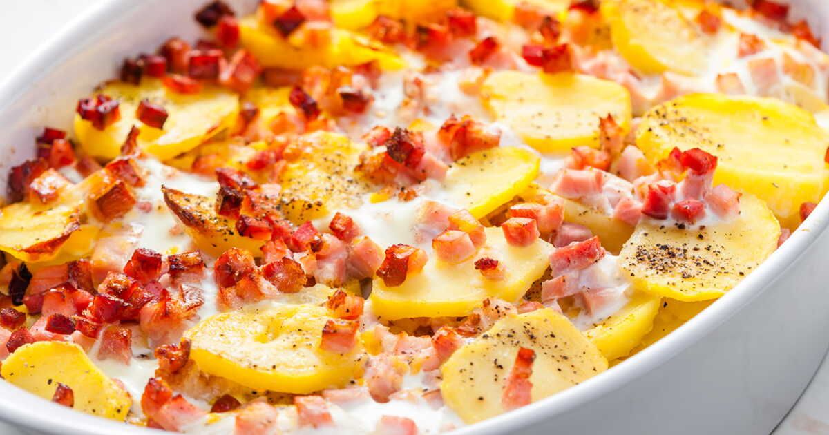 Le gratin de pommes de terre aux lardons qui fait l'unanimité