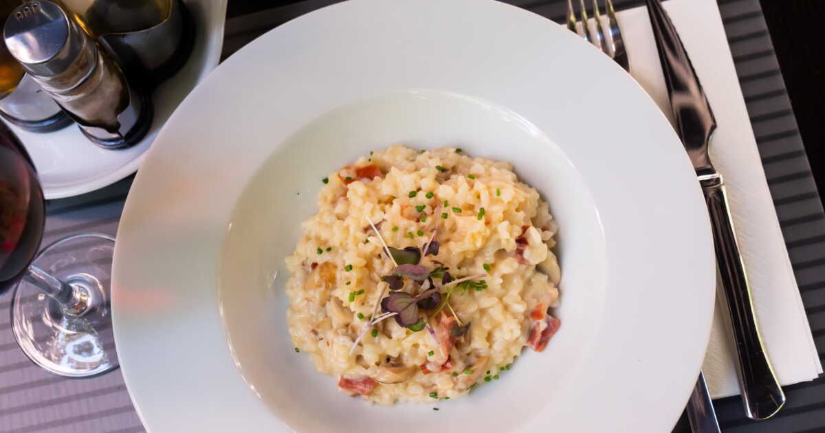 Le risotto réconfortant au jambon blanc et fromage Abondance