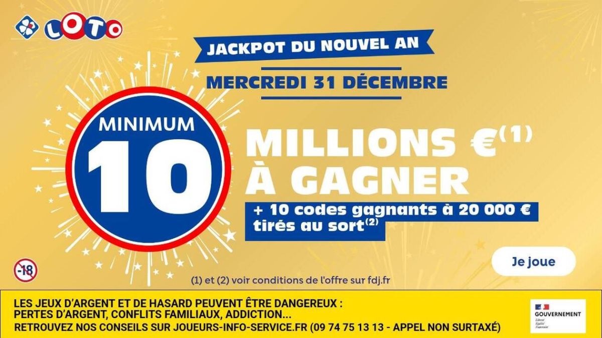 Le super loto du nouvel an : un jackpot époustouflant de 10 millions d'euros à saisir