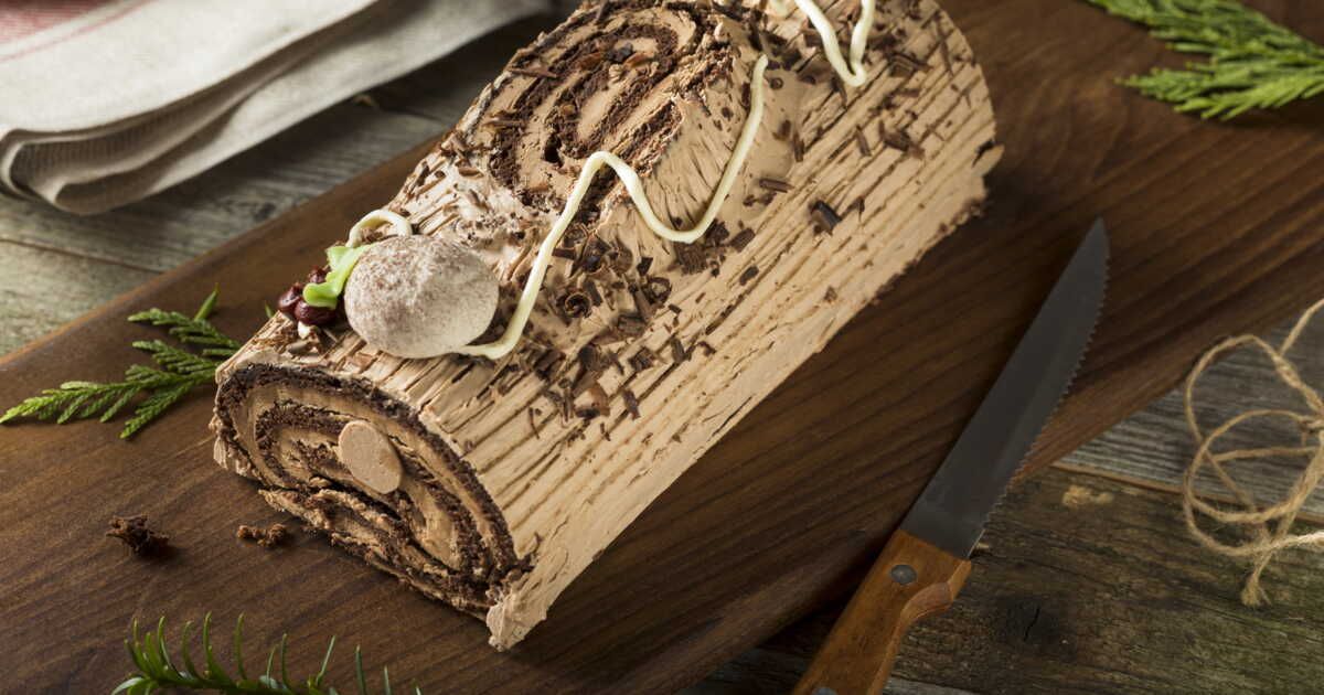 Bûche de Noël : un délice à la vanille et aux noix de pécan