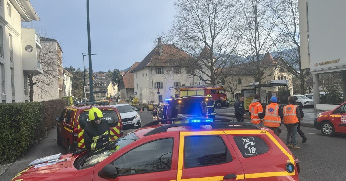 Fuite de gaz à Annecy : les pompiers en alerte maximale sur un chantier