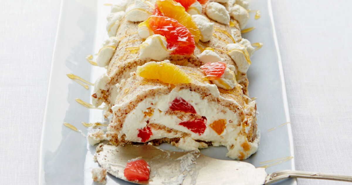 Recette du gâteau roulé pomelos-orange