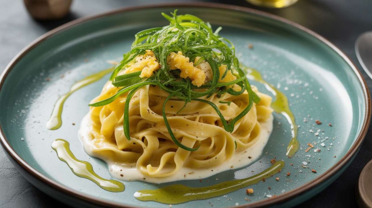 Tagliatelles à la salicorne, citron confit et cheddar : une recette délicieuse