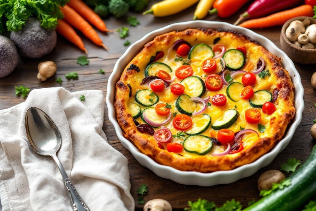 Clafoutis aux légumes façon vide-frigo : la recette express pour un dîner qui change d’habitude !
