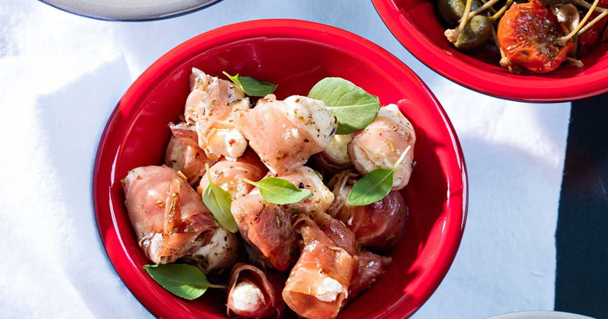 Involtini au speck, ricotta et ciboulette