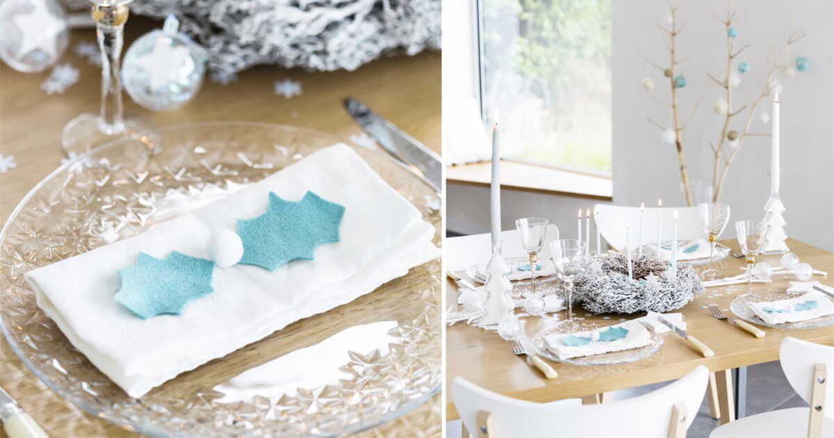 Décoration de table nordique en feutrine