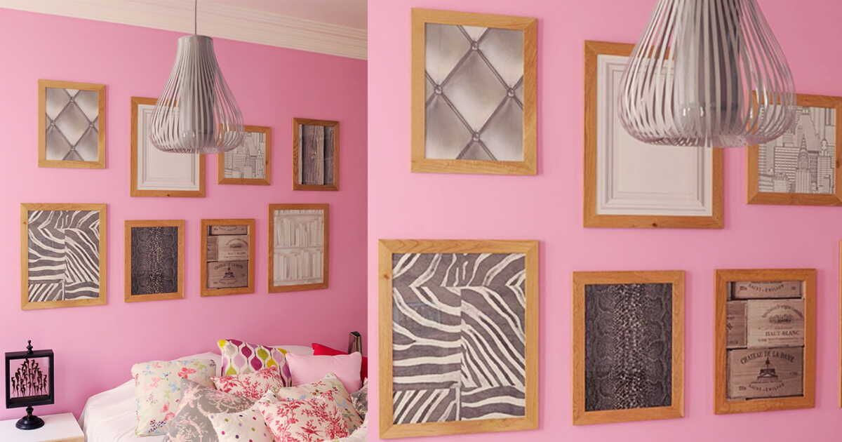 Idée déco : des cadres de papiers peints