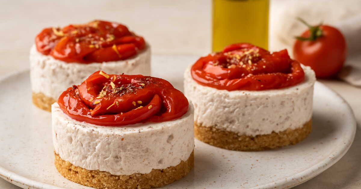 Un cheesecake au thon et poivrons confits pour des soirées d'été réussies