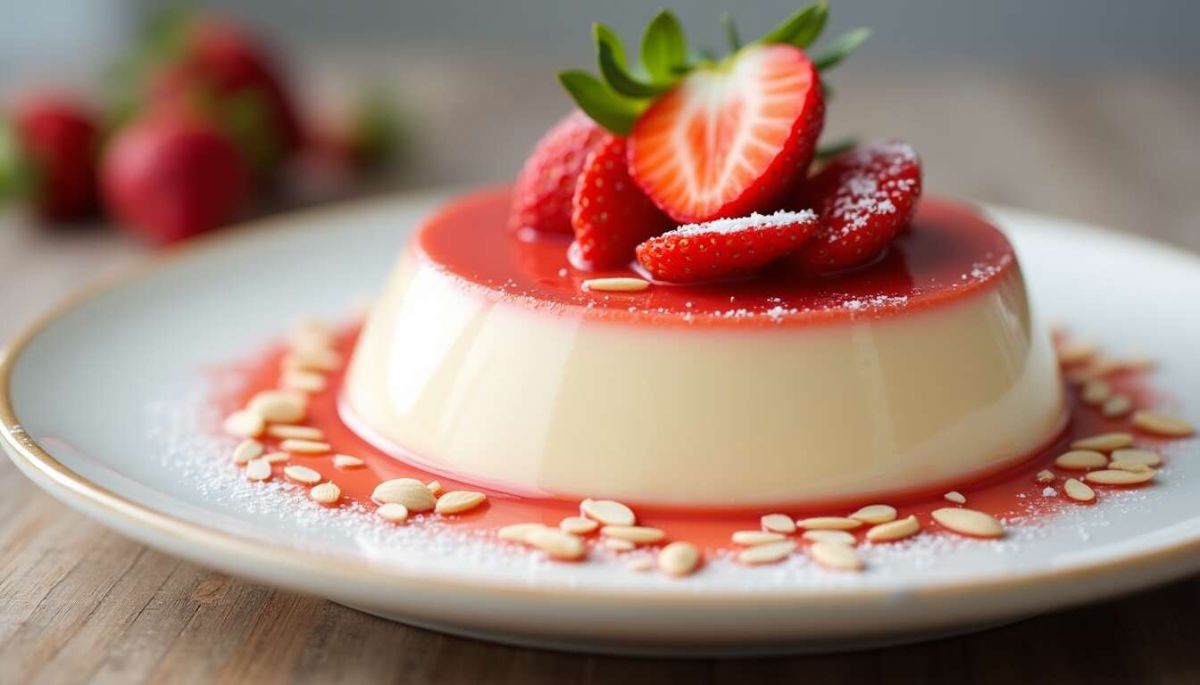 La panna cotta fraise-amande : un dessert signé Laurent Mariotte