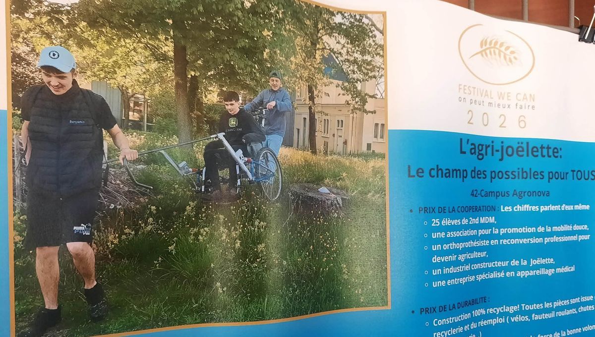 Des élèves innovants de Précieux conçoivent une agri-joëlette écologique