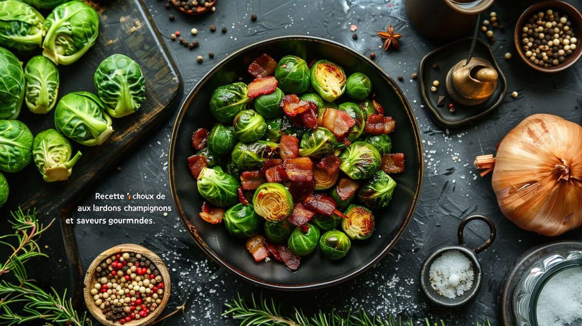 Choux de Bruxelles revisitée : une recette gourmande aux lardons