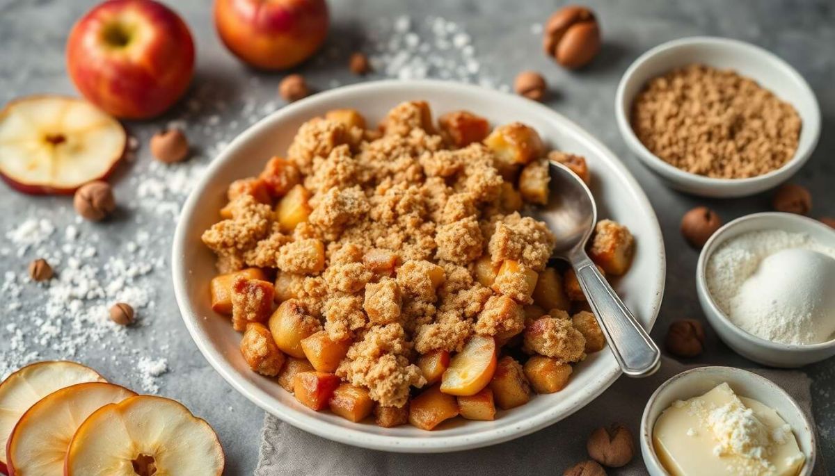Le crumble aux pommes et noisettes : un dessert facile et savoureux