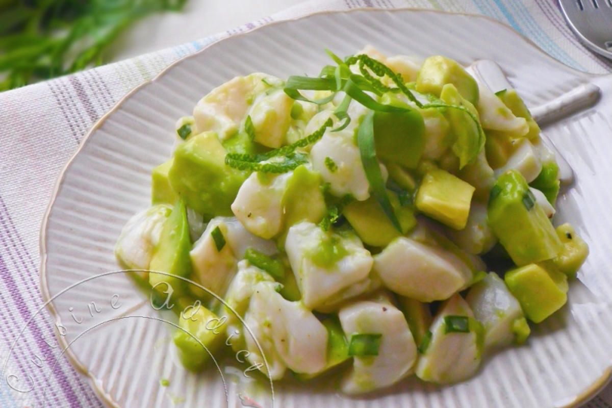 Tartare de Saint-Jacques et avocat au citron vert