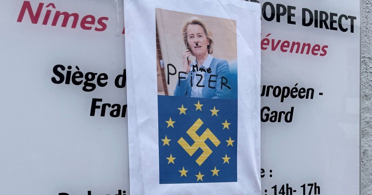 Affichage choquant à Nîmes : une croix gammée sur la Maison de l'Europe