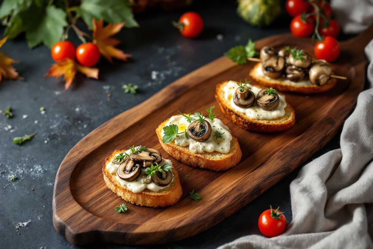 Surprenez vos invités avec ces recettes d'apéritif savoureuses aux champignons