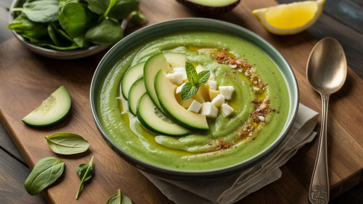 Un gaspacho vert au fromage frais qui va vous surprendre