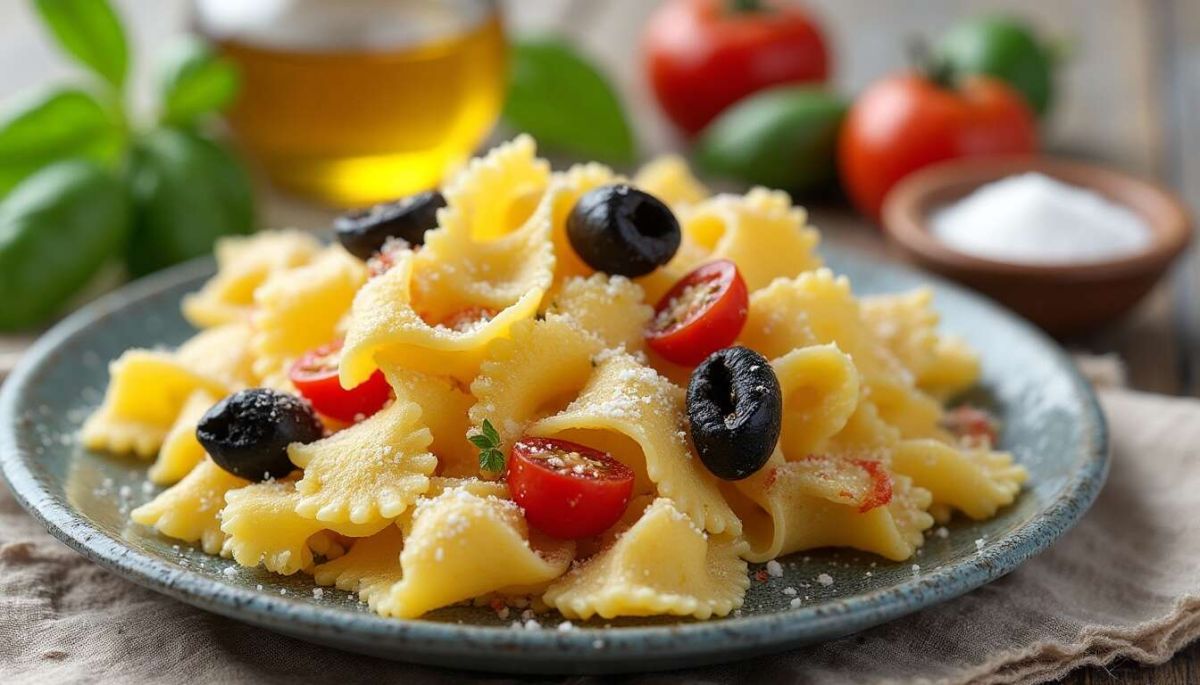 Une salade de farfalle au fromage frais qui fera sensation