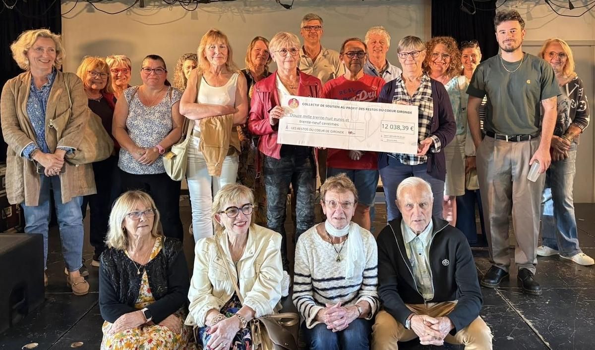 Un chèque record pour les Restos du cœur à Saint-Médard-en-Jalles