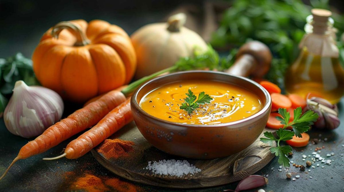 Un velouté de potiron et carottes pour réchauffer vos soirées d'automne