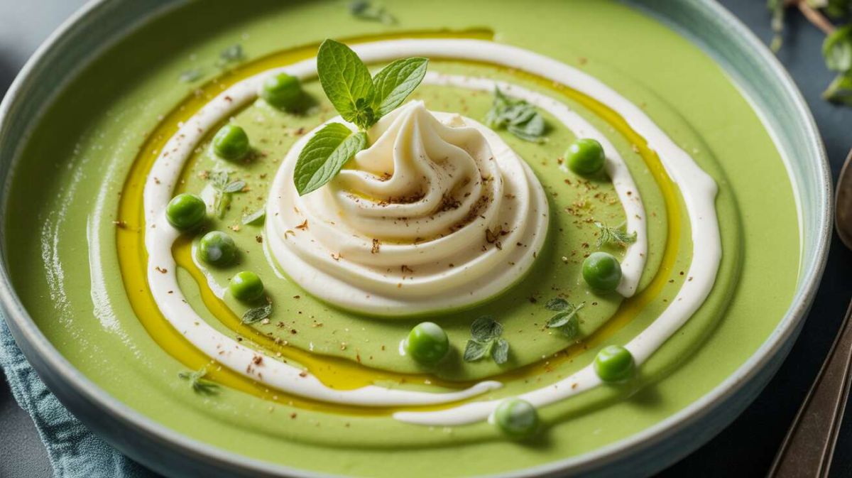 Un velouté glacé de petits pois, l'entrée qui séduit à tous les coups