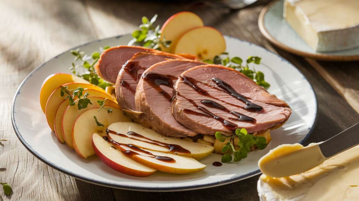 Un mariage de saveurs : le magret de canard aux pommes et camembert