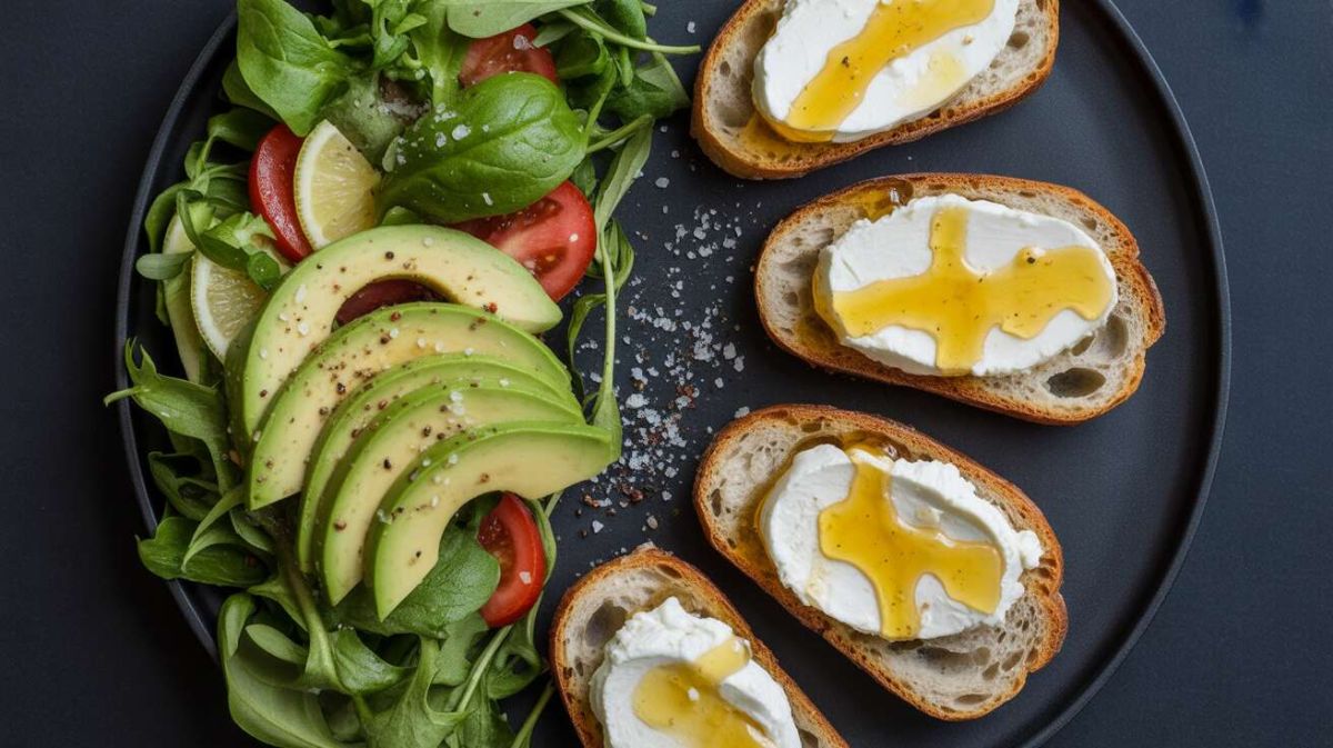Tartines chèvre-miel et salade d'avocat : un délice simple pour vos dîners