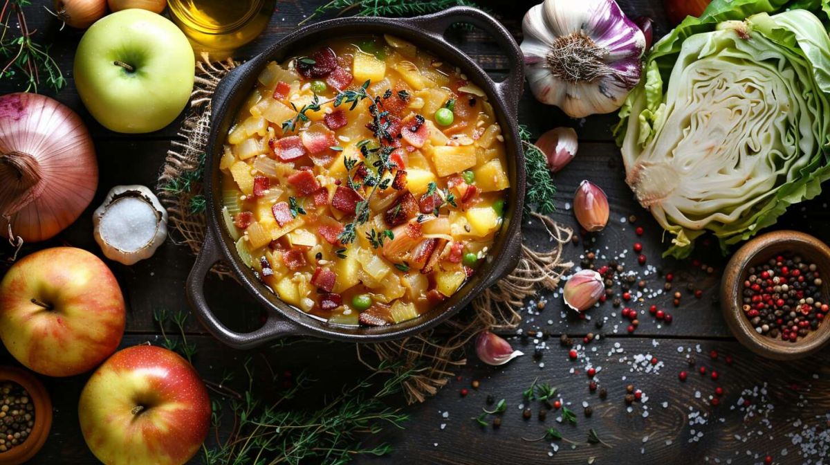Chou et pomme en cocotte : une recette d'automne réconfortante