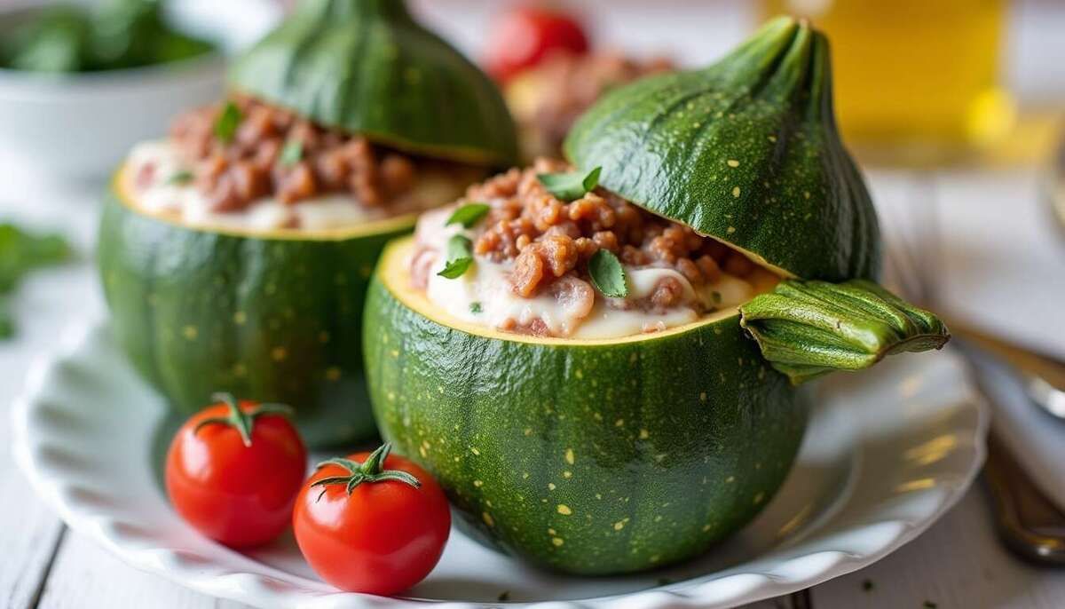 Courgettes rondes farcies au four : un délice facile à réaliser