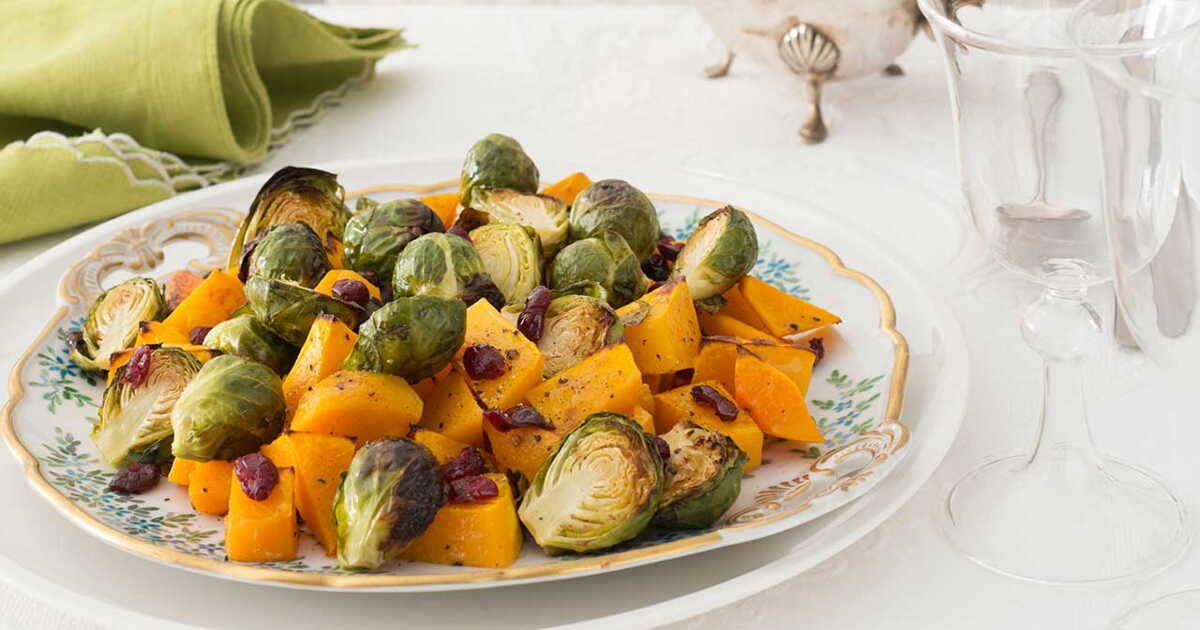 Choux de Bruxelles et butternut au sirop d'érable